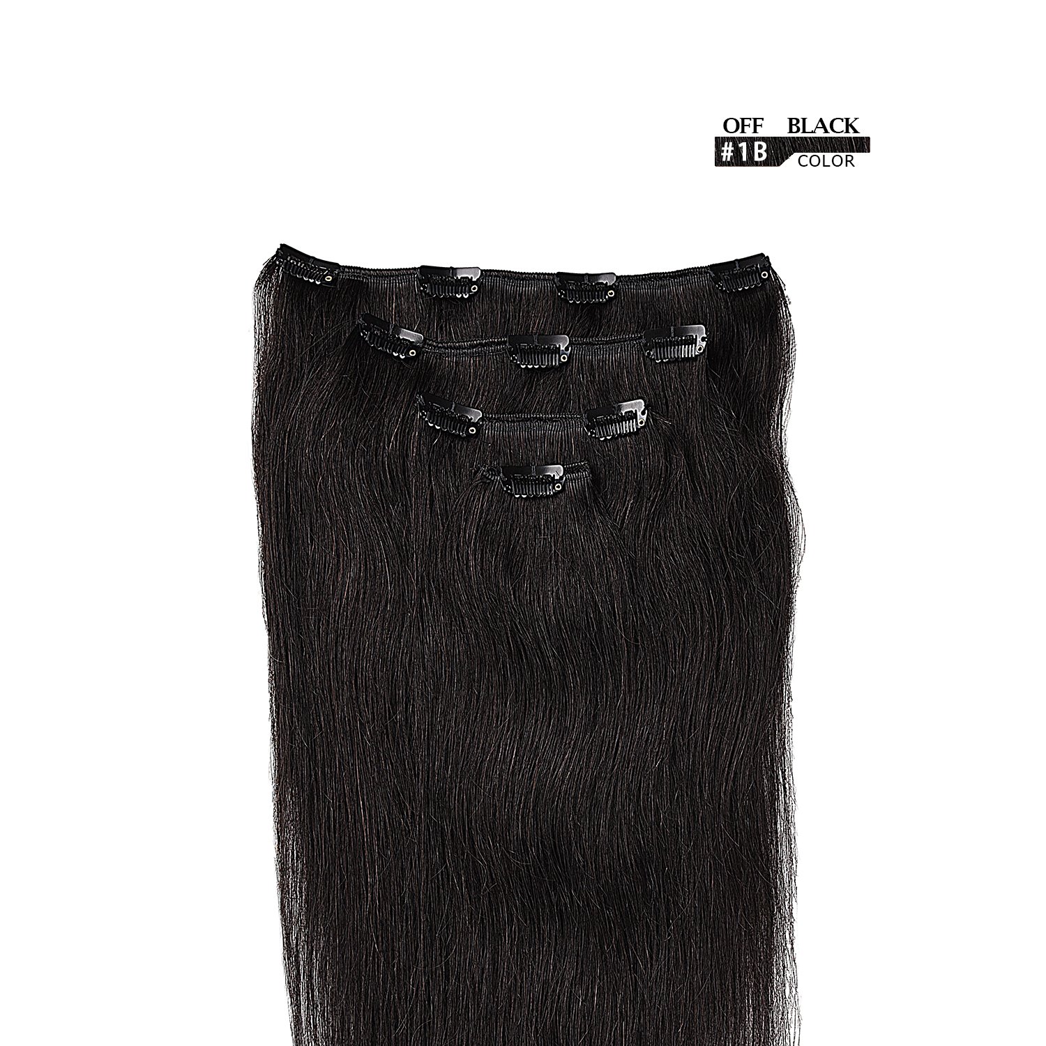 Extensiones de cabello humano Remy de 20 pulgadas con clip para mujer, extensiones de cabello humano largo, sedoso y liso, 2.65onzas, 4 piezas,