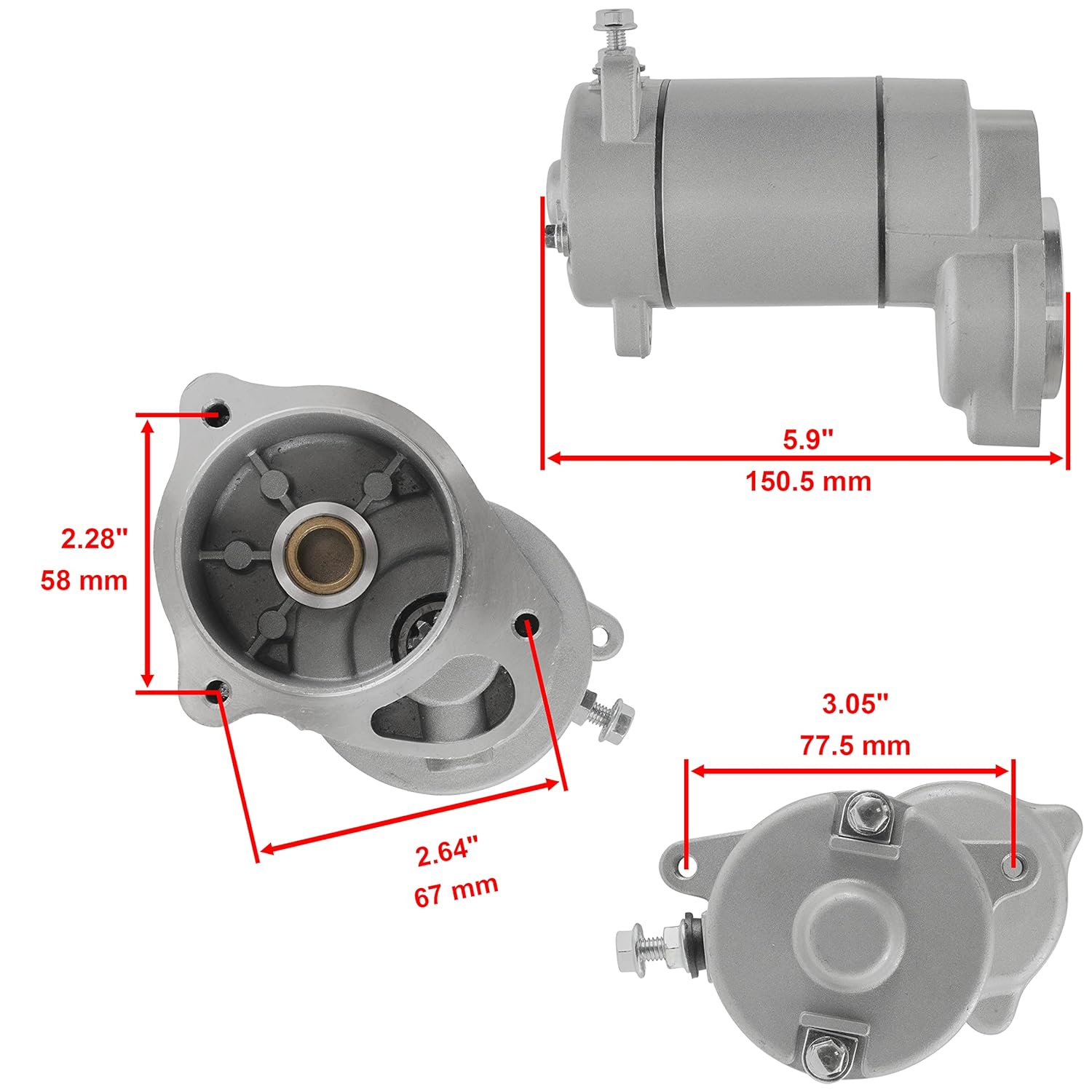 Caltric Motor de arranque compatible con Polaris Trail Blazer 250 400 Trailblazer 1991-2002