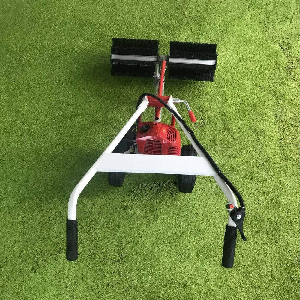 Barredora industrial de empuje manual de 2 tiempos de 1.7HP – Potencia de gas de 43 CC con sistema de refrigeración por aire – Limpiador portátil