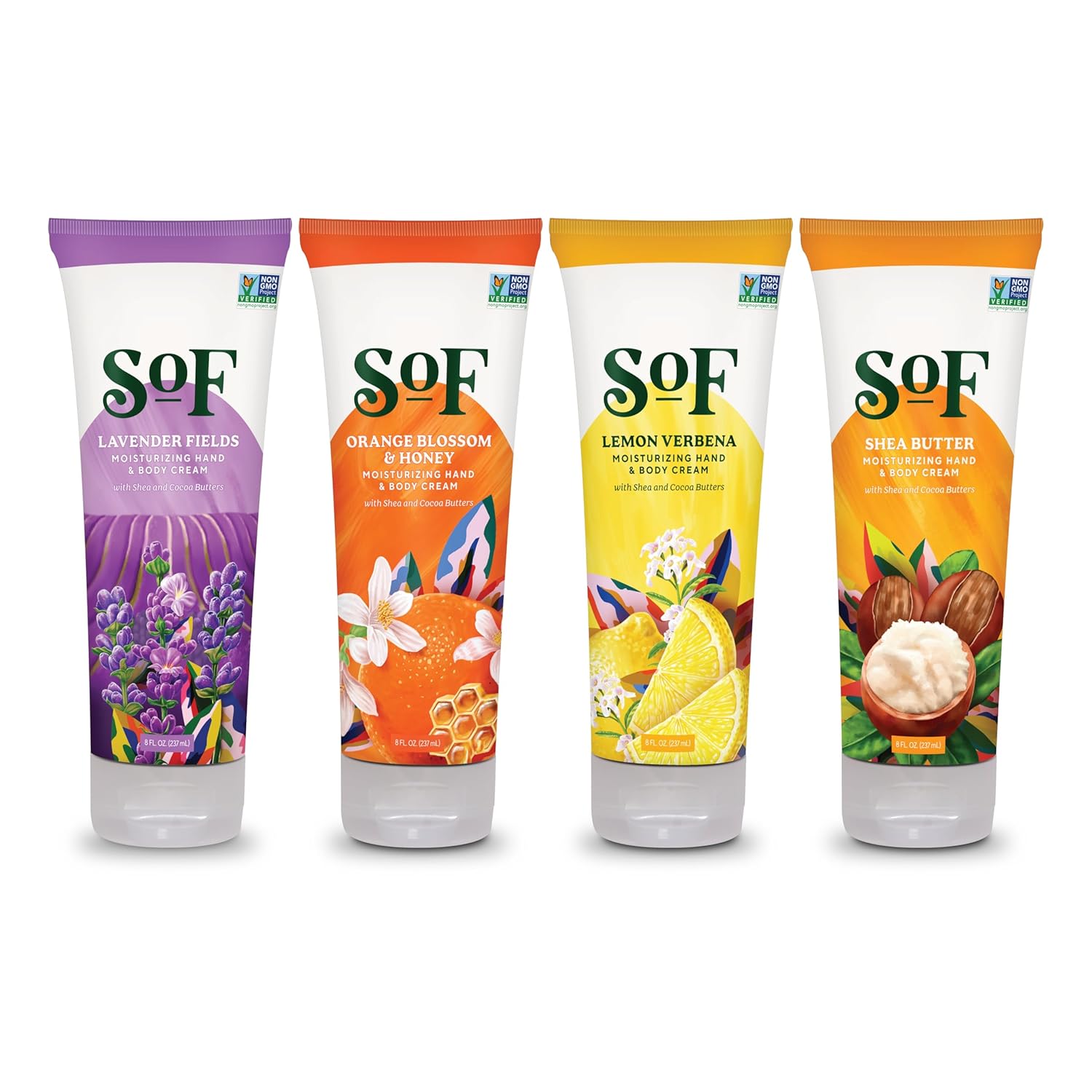 South Of France Crema para manos y cuerpo (paquete variado, 4 tubos)