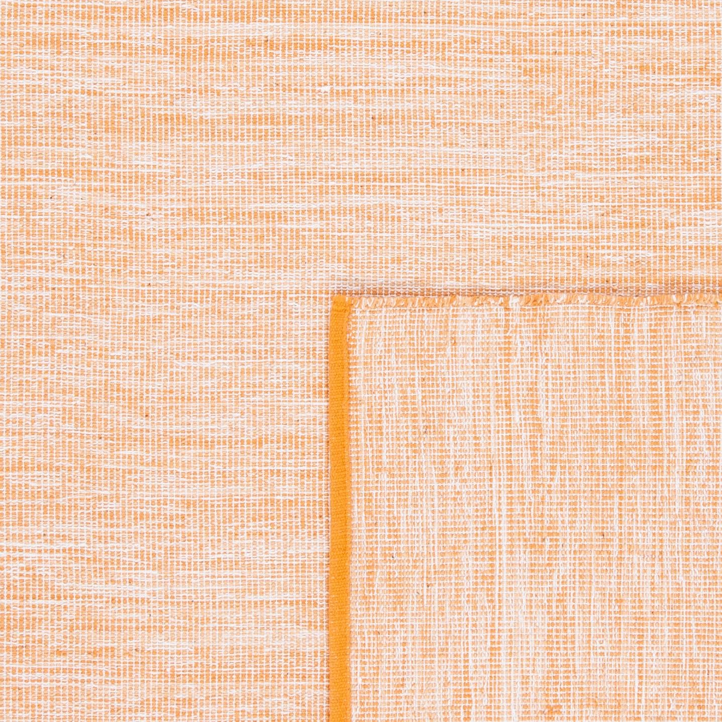 SAFAVIEH Montauk Collection – Alfombra decorativa de algodón, 4 x 6 pies, color naranja, tejido plano hecho a mano, ideal para zonas de alto tráfico