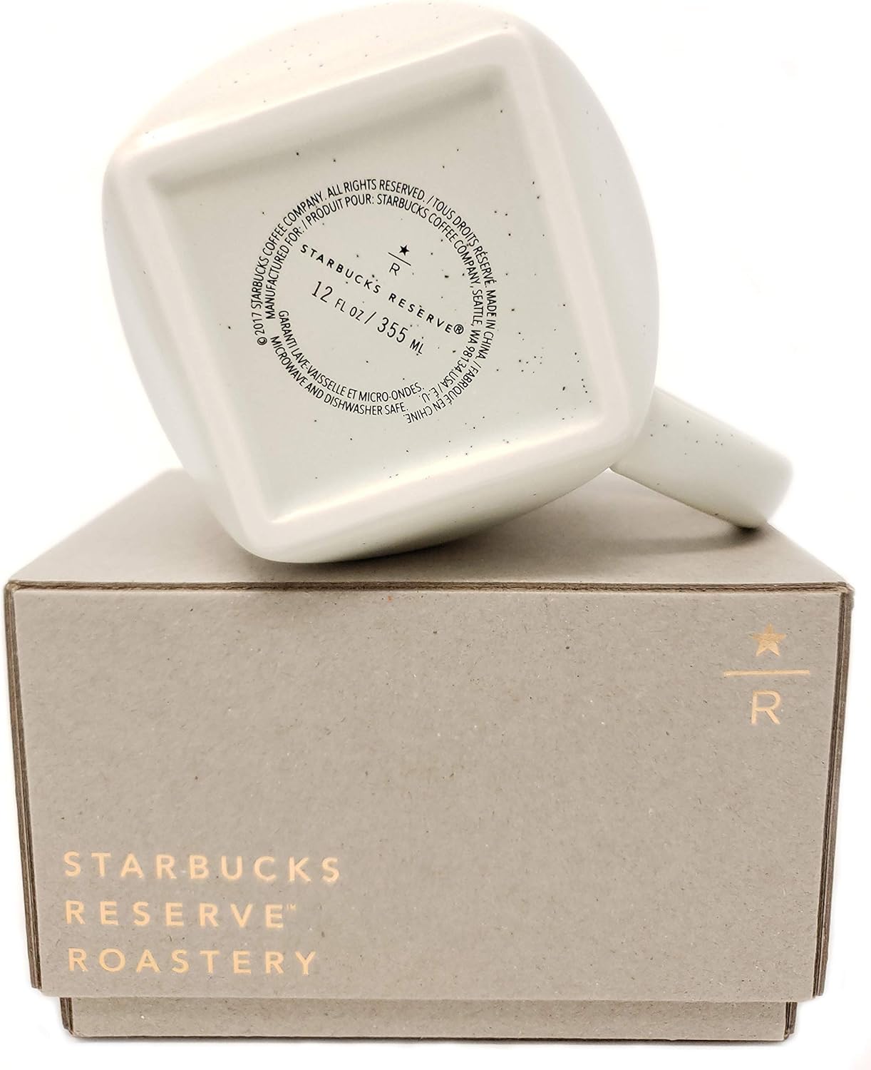 Starbucks Reserve Roastery Seattle – Taza biselada (12 onzas) (blanco)