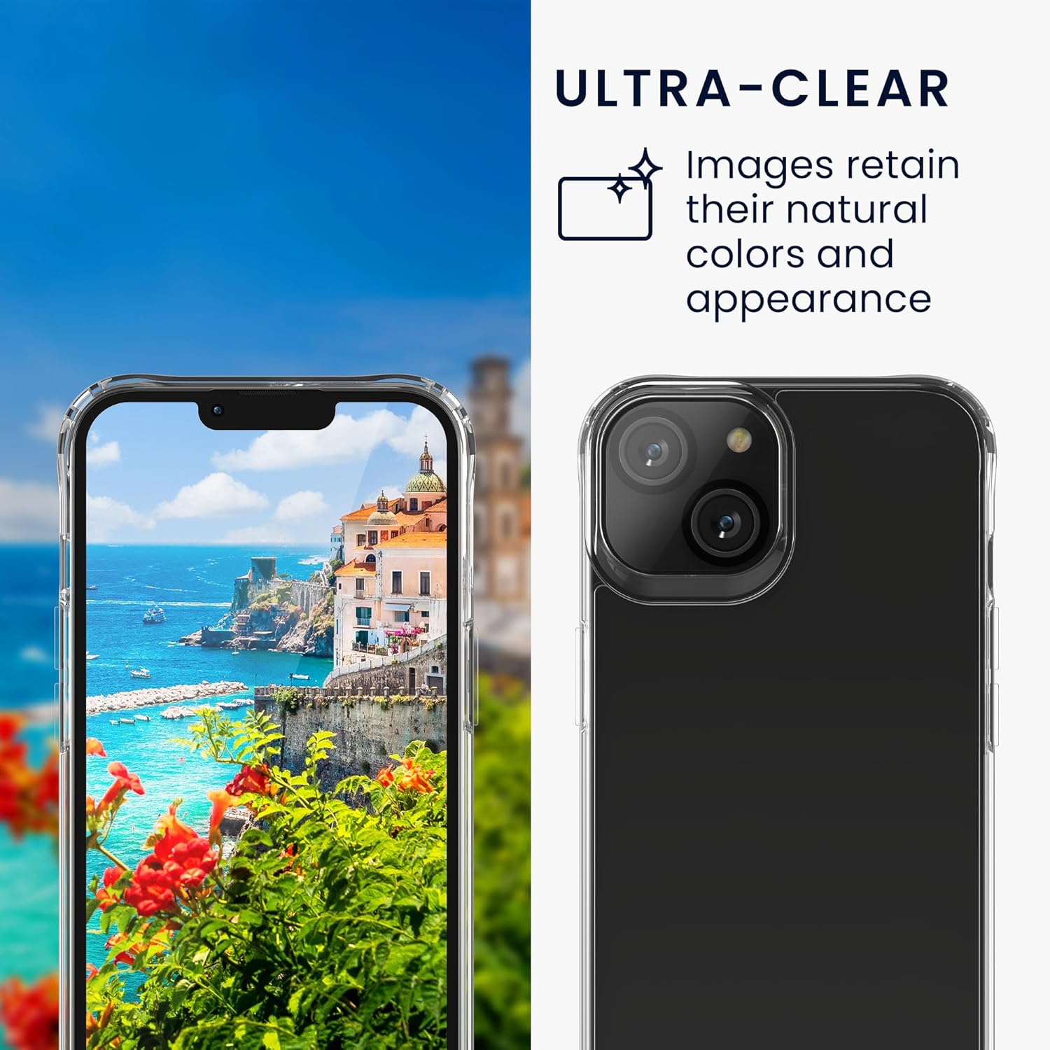 kwmobile Juego de fundas transparentes 5 en 1 compatibles con Apple iPhone 13, incluye protectores de pantalla y cámara, transparente