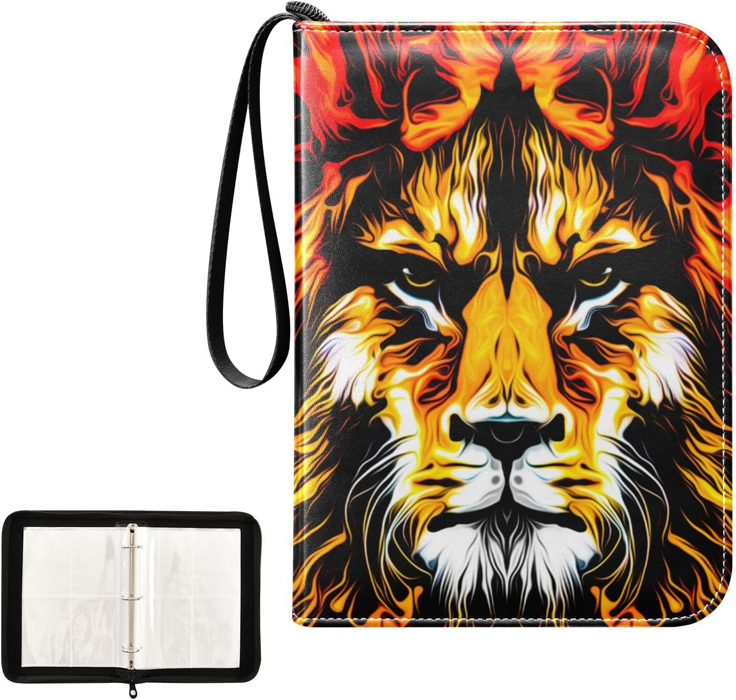 Carpeta de tarjetas con 4 bolsillos, soporte para 400 tarjetas con 50 fundas, carpeta de colección de tarjetas, soporte para libros para juegos de