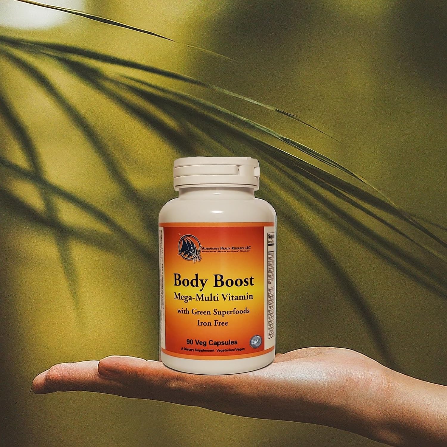 Suplemento multivitamínico y mineral sin hierro con súper verdes y enzimas digestivas – Body Boost de Alternative Health Research