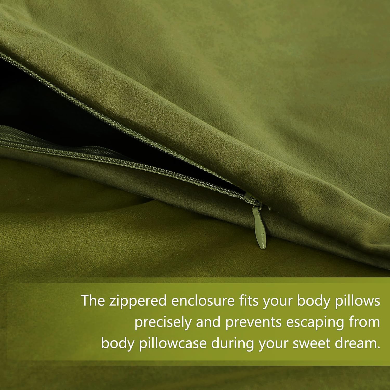 StangH Fundas de almohada corporal de terciopelo suave, funda de almohada corporal verde oliva para bebés y embarazo, todas las estaciones, adecuada