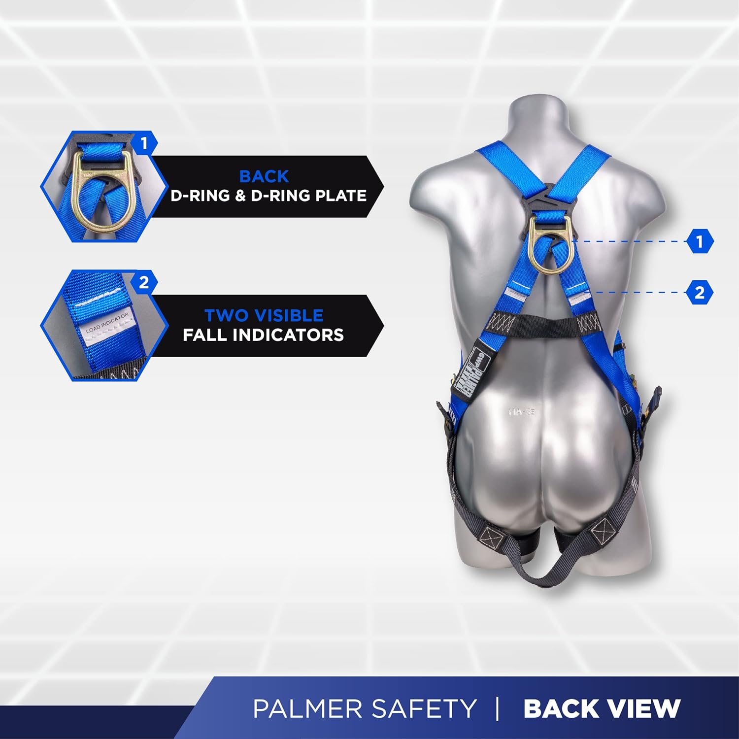 Palmer Safety V5504 Kit de techado, arnés de construcción, conjunto de línea de vida vertical y bolsa de lona
