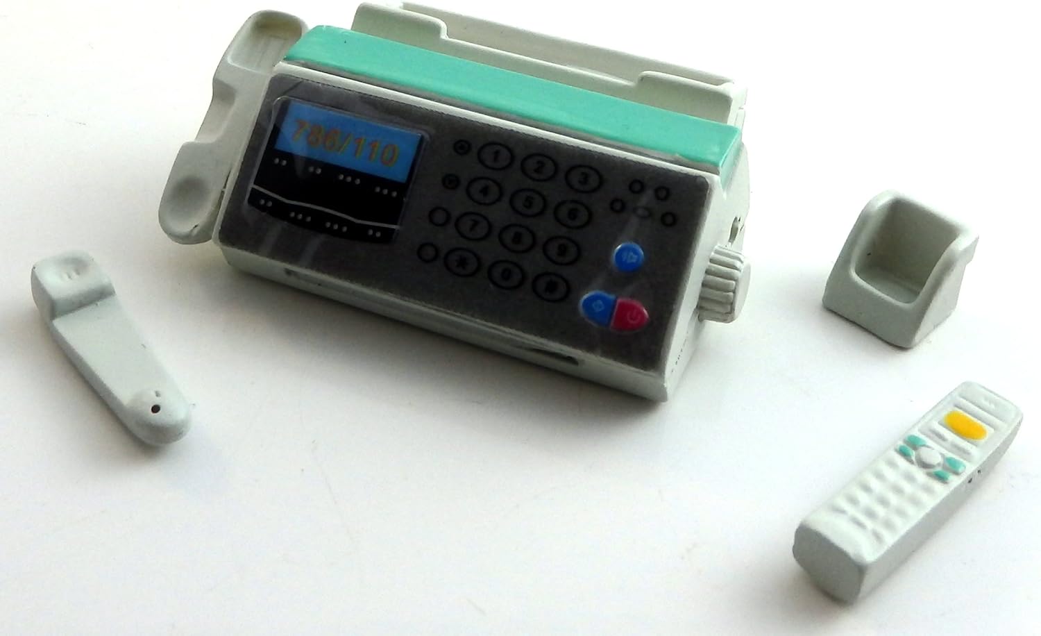 Casa de muñecas Miniatura 112 Escala FAX Máquina y teléfono #G8054