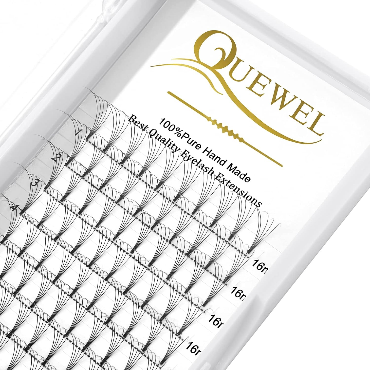 Extensiones de pestañas postizas con volumen 5D de 0.004 in, rizo D, 0.63 pulgadas, tallo corto, abanicos prefabricadas suaves, opcionales 3D, 4D,