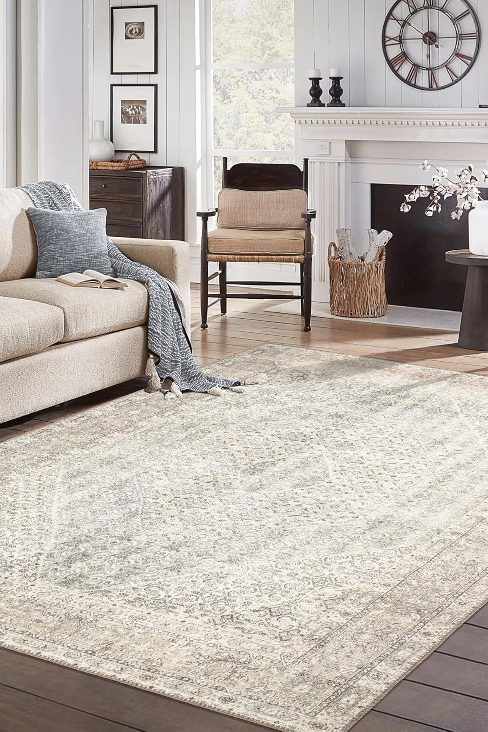 Keen Home Design Alfombras lavables a máquina con parte trasera antideslizante, ideal para pasillo, sala de estar, dormitorio, cocina y lavandería,