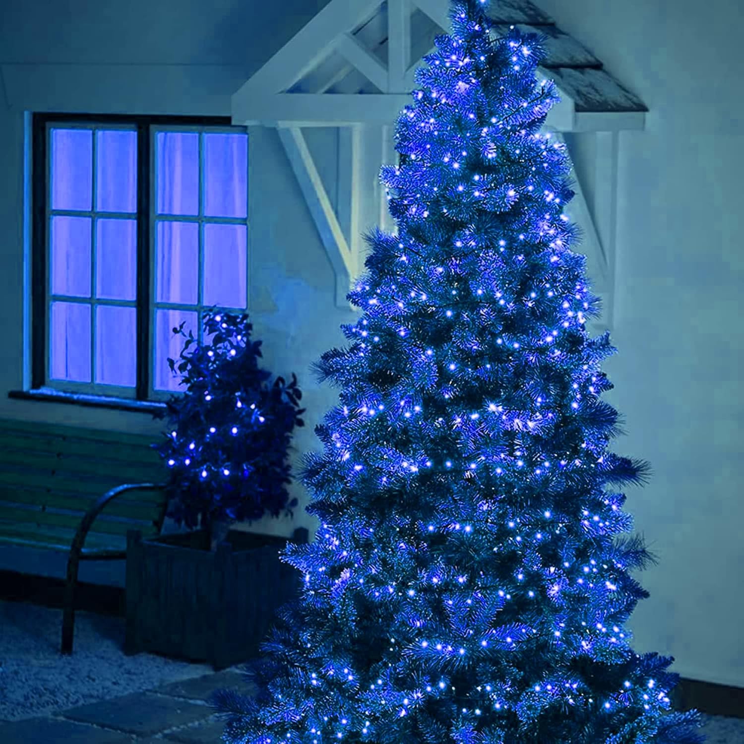 Dazzle Bright Tira de luces LED de Navidad de 132 pies, 400 luces LED de Navidad enchufables con 8 modos, decoraciones de Navidad impermeables para