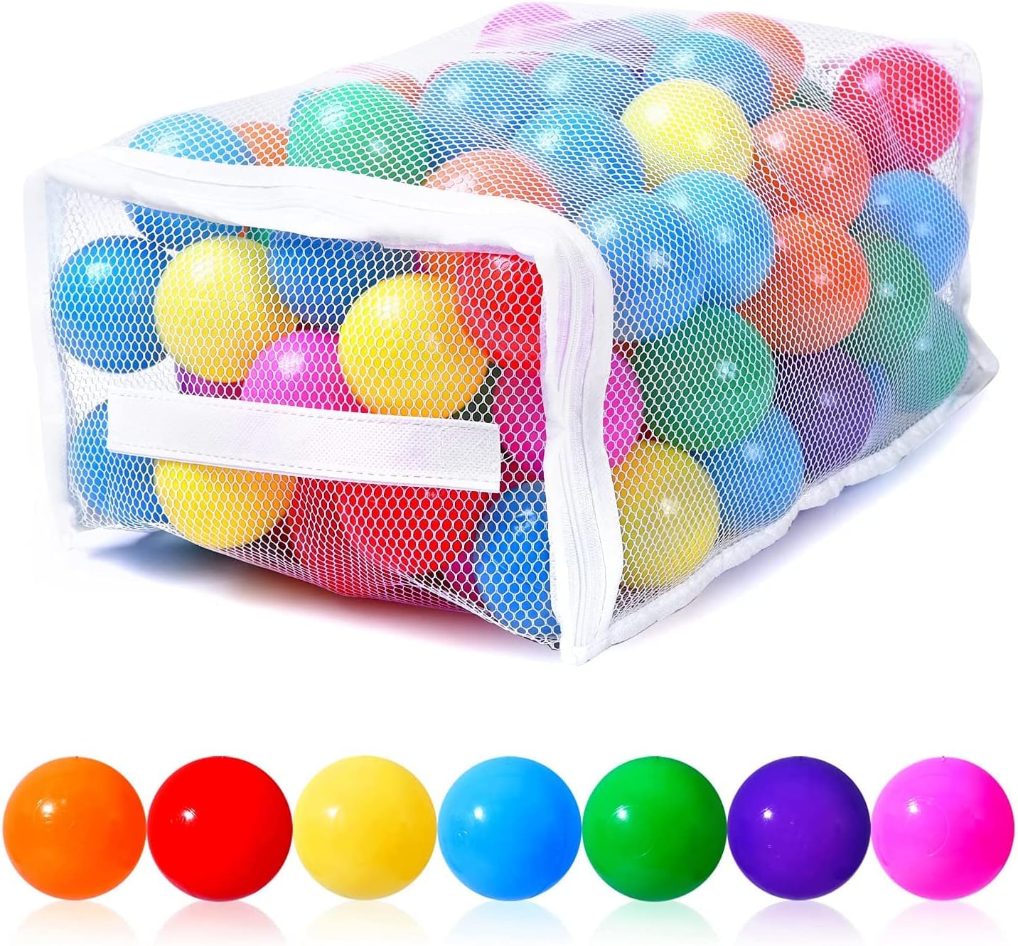 PlayMaty Pelotas para piscinas de bolas, sin ftalatos, sin BPA, coloridas, de plástico, para jugar al océano, pelotas de piscina para niños,