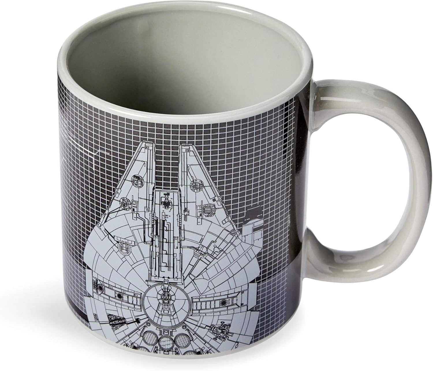 Star Wars Millennium Falcon Grid Schematics – Taza de cerámica de 20 onzas