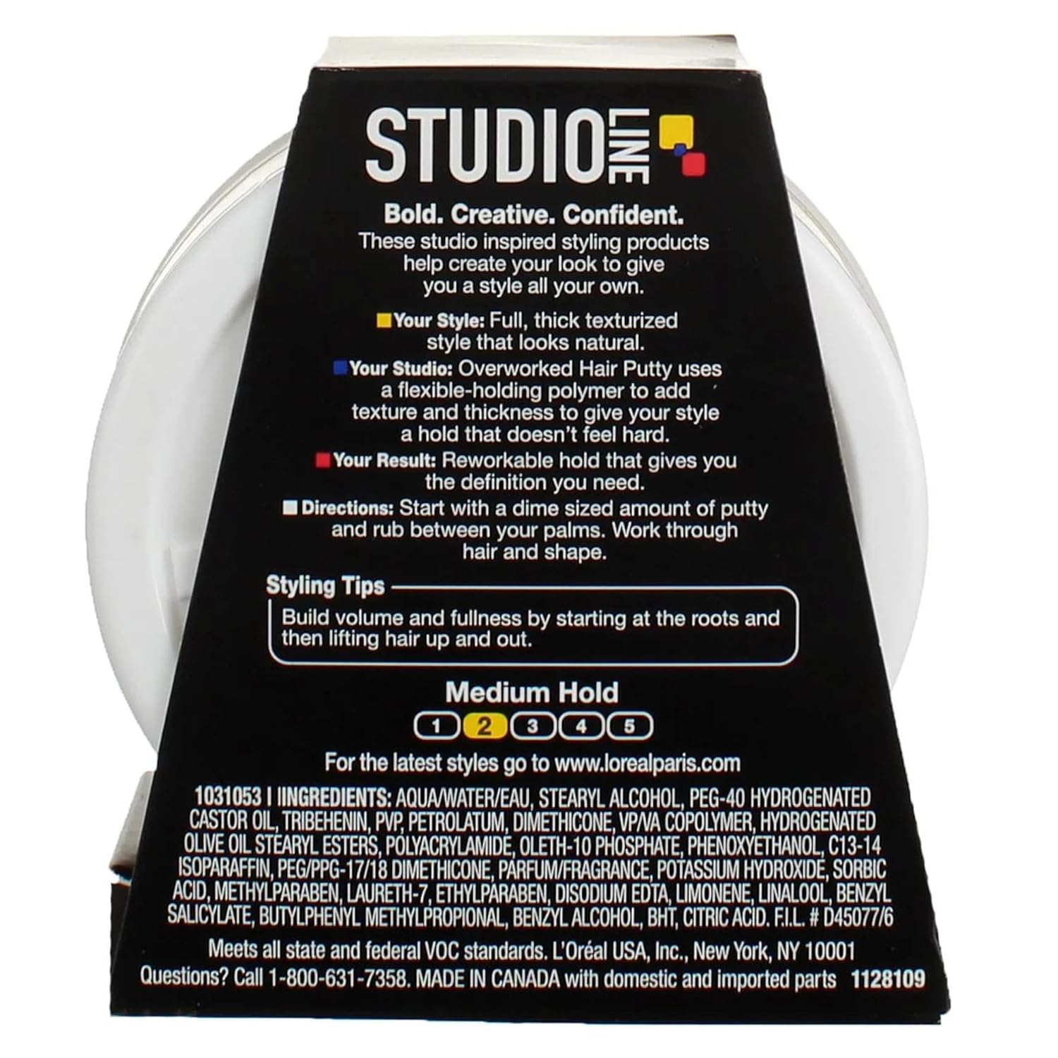 Loreal Studio Putty Overworked 1.7 oz (1.7 fl oz) (paquete de 6)