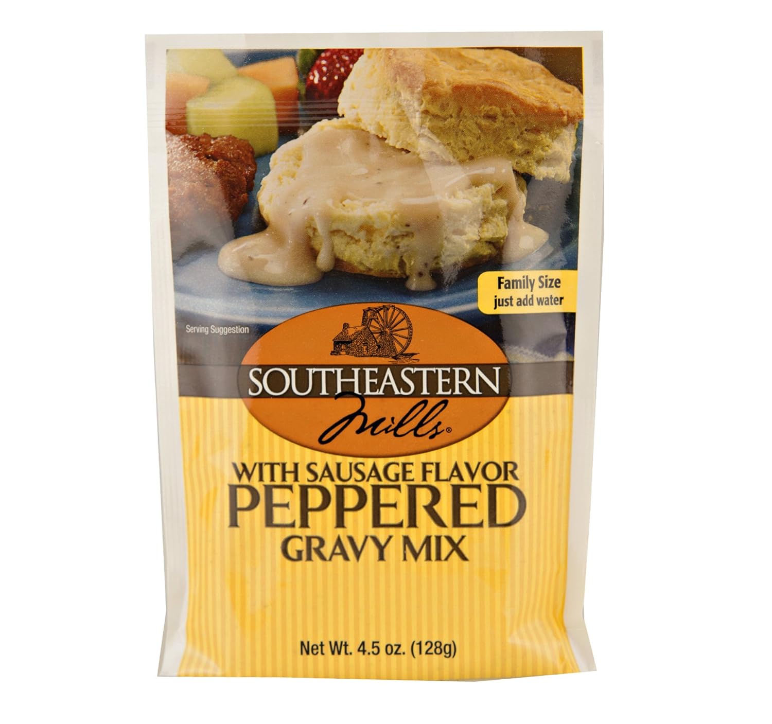 Southeastern Mills Mezcla de salsa, mezcla de salsa condimentada con sabor a salchicha, solo agrega agua, tamaño familiar, paquete de 4.5 onzas