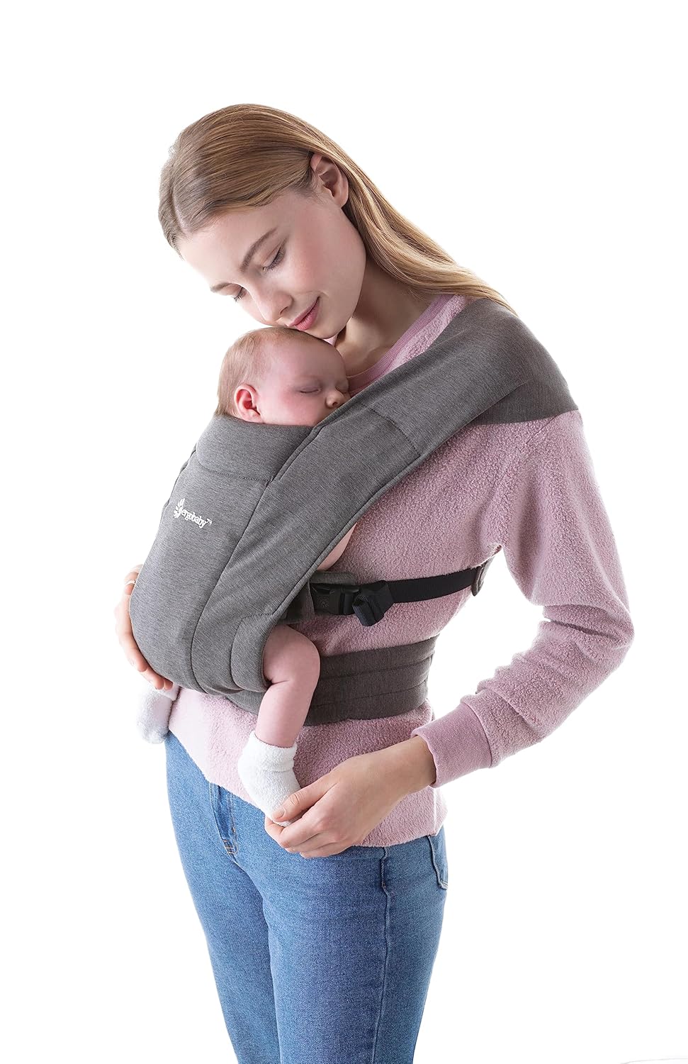 Ergobaby Embrace – Portabebés acogedor para recién nacidos (3.2-11.3 kilogramos), gris jaspeado