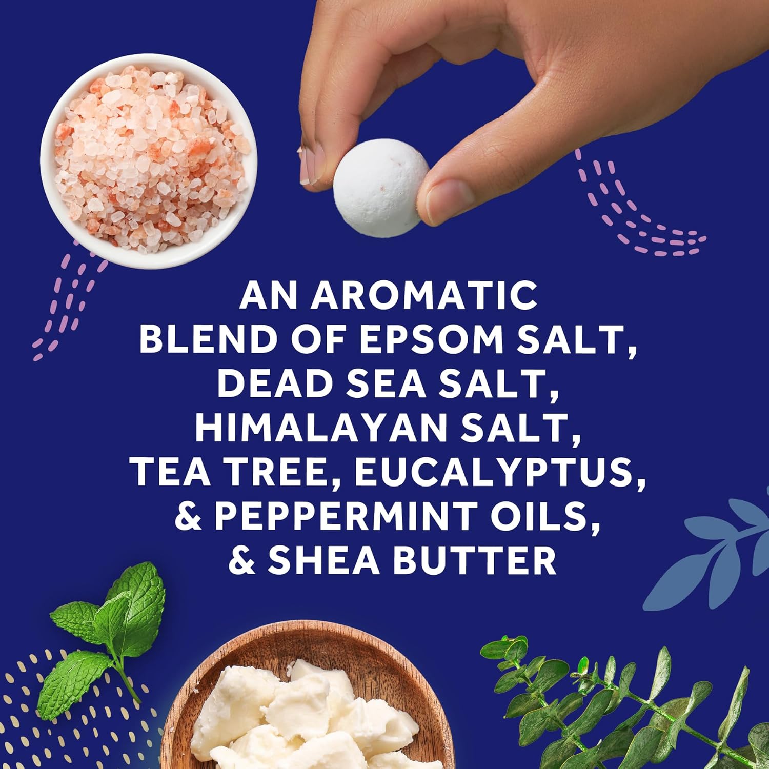 Amopé Pedi – Bombas de baño de pies rejuvenecedoras perfectas para remojar pies, relajantes con sal de Epsom, sal del mar muerto y del Himalaya,