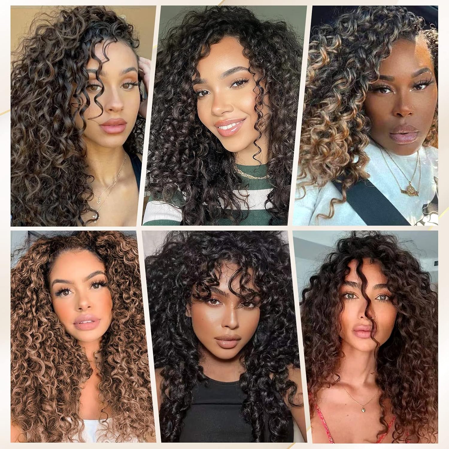 Dansama GoGo – Extensiones de cabello rizado de ganchillo ondulado con ganchillo ondulado profundo, extensiones de cabello sintético trenzado,