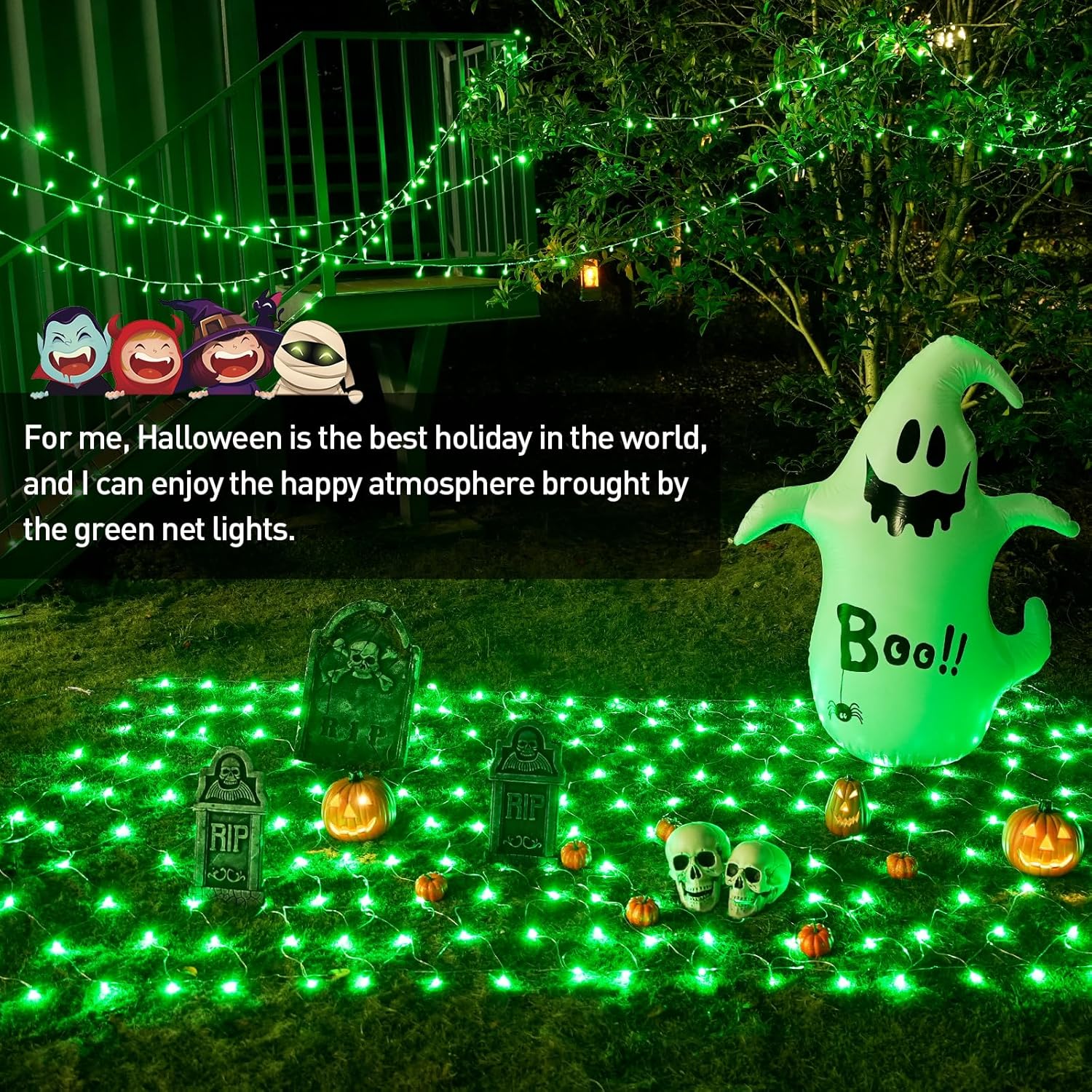 JMEXSUSS 200 luces LED verdes de Navidad, 9.8 pies x 6.6 pies, luces de arbusto de Navidad conectables con control remoto, 8 modos de enchufe, luces