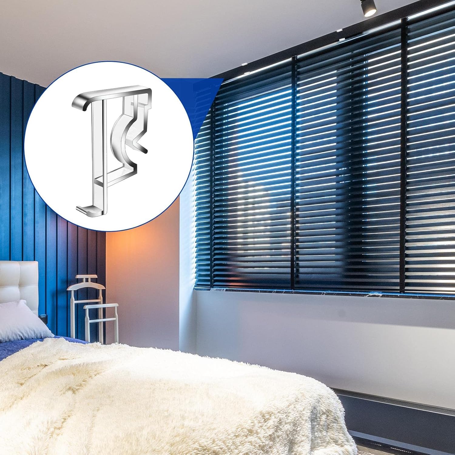 12 clips transparentes para cenefa de 2 pulgadas, clips ocultos para persianas horizontales de repuesto, clips ocultos de plástico para madera o