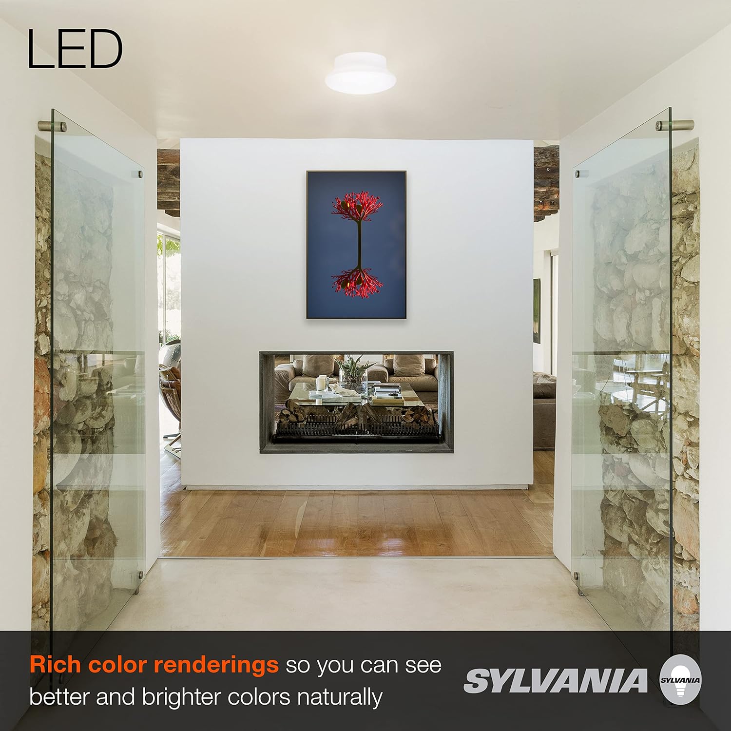 Sylvania 75081 Lámpara de techo, 1 unidad (paquete de 1), blanco frío