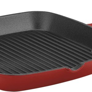 Cuisinart CI30-23CR Chef’s Classic – Sartén cuadrada de hierro fundido esmaltado de 9-14 pulgadas, color rojo cardenal Cuisinart CI30-23CR Chef’s Classic – Sartén cuadrada de hierro fundido esmaltado de 9-14 pulgadas, color rojo cardenal