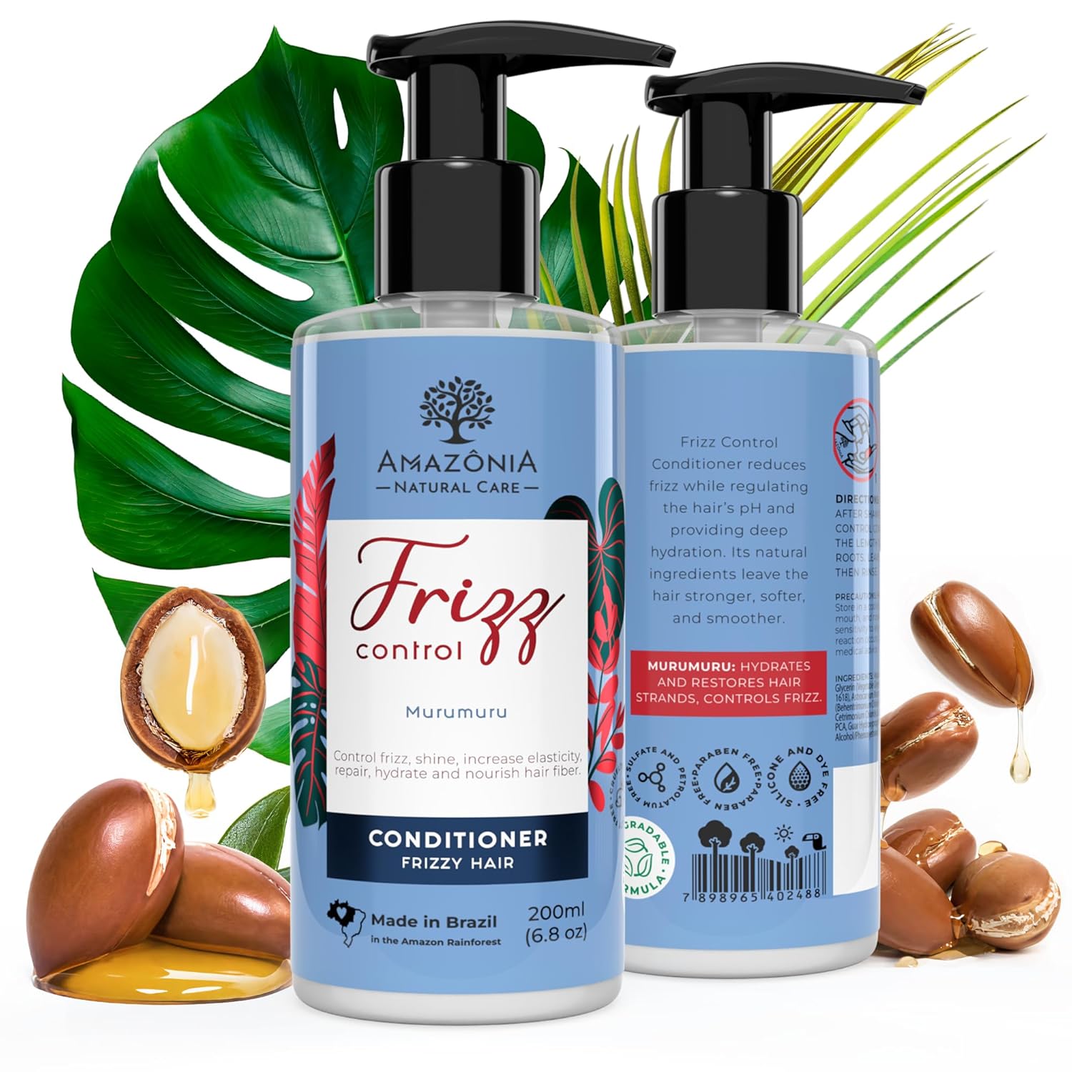 Acondicionador natural de control de encrespamiento para mujeres y hombres, acondicionador de cabello antiencrespamiento, acondicionador de cabello