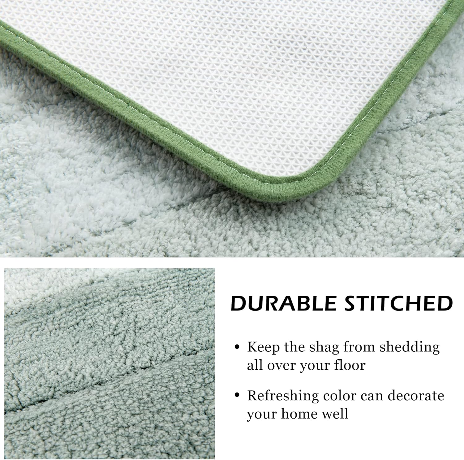 KMSON Alfombra de baño degradado, antideslizante, ultra suave y absorbente de agua, lavable a máquina, de secado rápido para dormitorio, sala de
