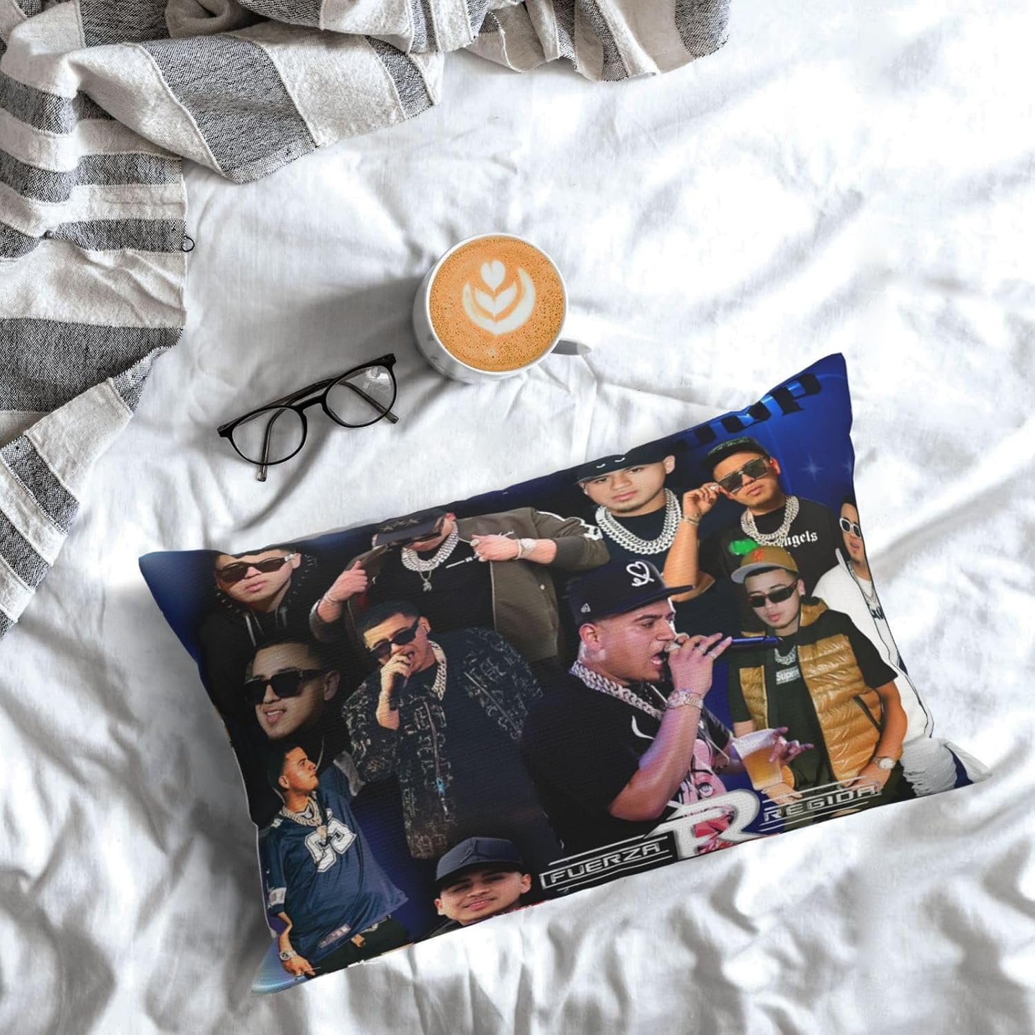 OBLUE Fuerza Singer Regida Band – Fundas de almohada de 20 x 30 pulgadas, funda de almohada para exteriores para decoración de sofá