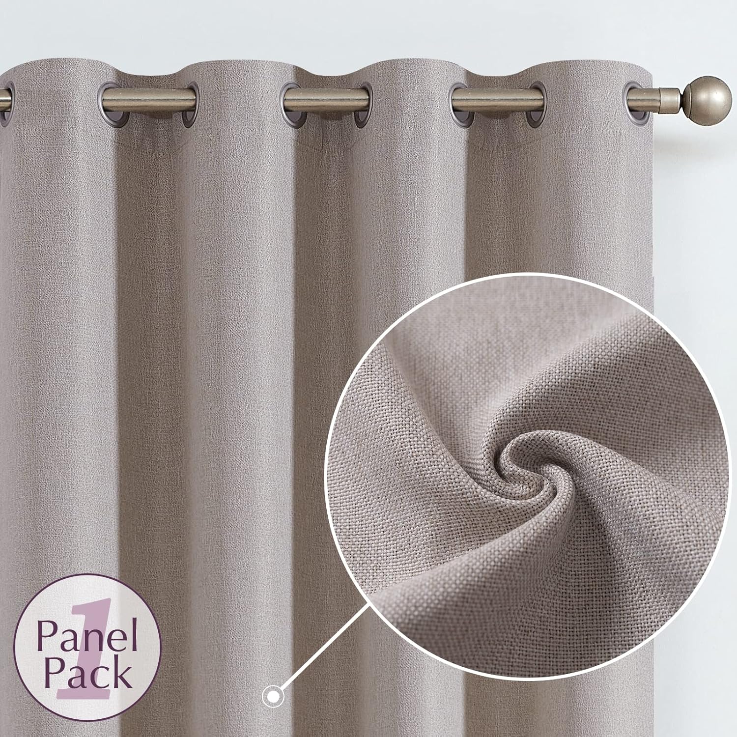 jinchan – Cortina oscurecedora con textura de lino, de 72pulgadas de largo, con aislamiento térmico y ojales, para sala de estar y dormitorio,