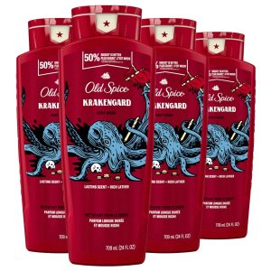 Old Spice Jabón corporal para hombre, Krakengard, espuma de larga duración, 24 onzas líquidas (paquete de 4) Old Spice Jabón corporal para hombre, Krakengard, espuma de larga duración, 24 onzas líquidas (paquete de 4)
