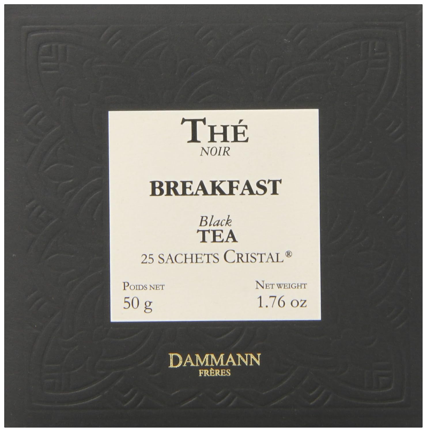 Dammann Freres Loose Leaf, Breakfast Blend Premium Gourmet French Black Tea, 25 unidades (paquete individual)