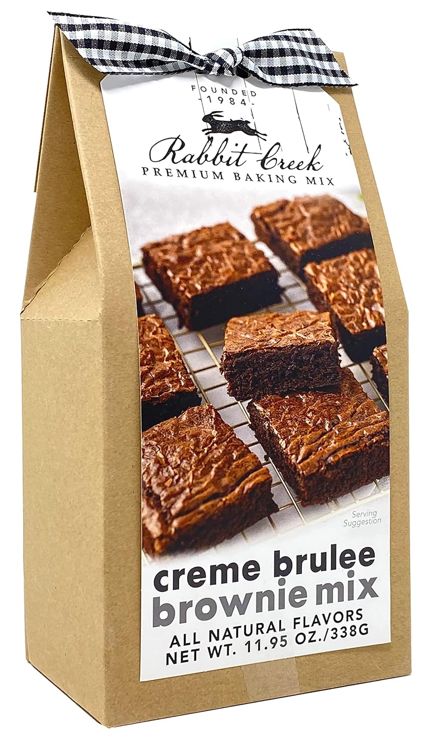 Rabbit Creek Mezcla de brownie Crème Brulee de 11.95 onzas  Mezcla de brownie fácil de hacer, fabricada en los Estados Unidos