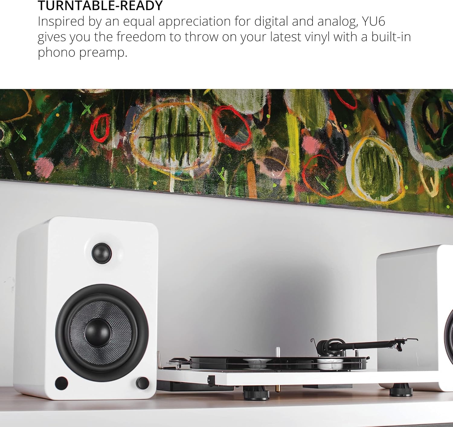 Kanto YU6MB – Altavoces de estantería de 200 W con Bluetooth, negro mate (par) SP26PL Soportes de altura fija de 26 pulgadas para altavoces de
