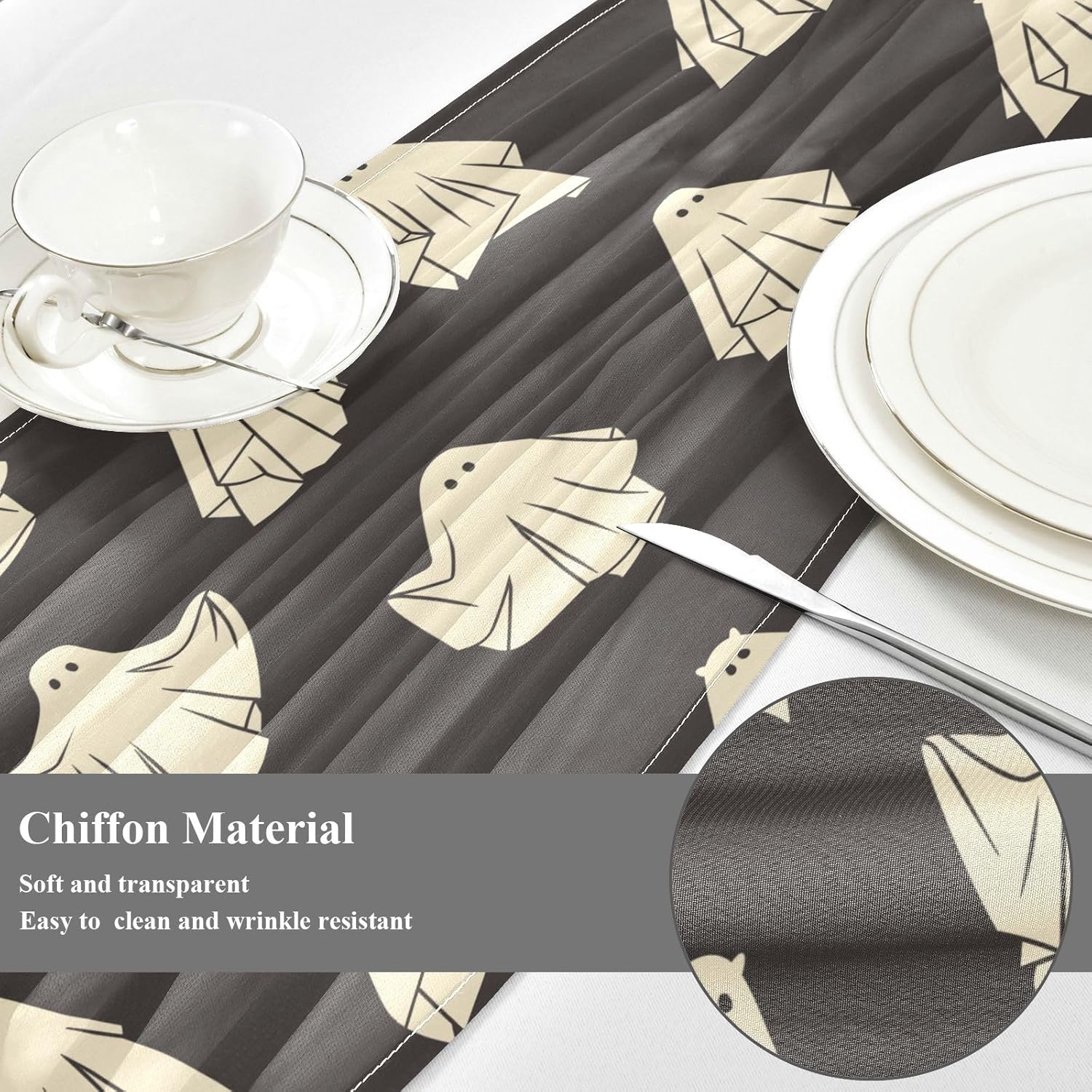 Flying Halloween Table Runner Fall Decor for Dining Table Decor Halloween Table Decor 120 Inches Long