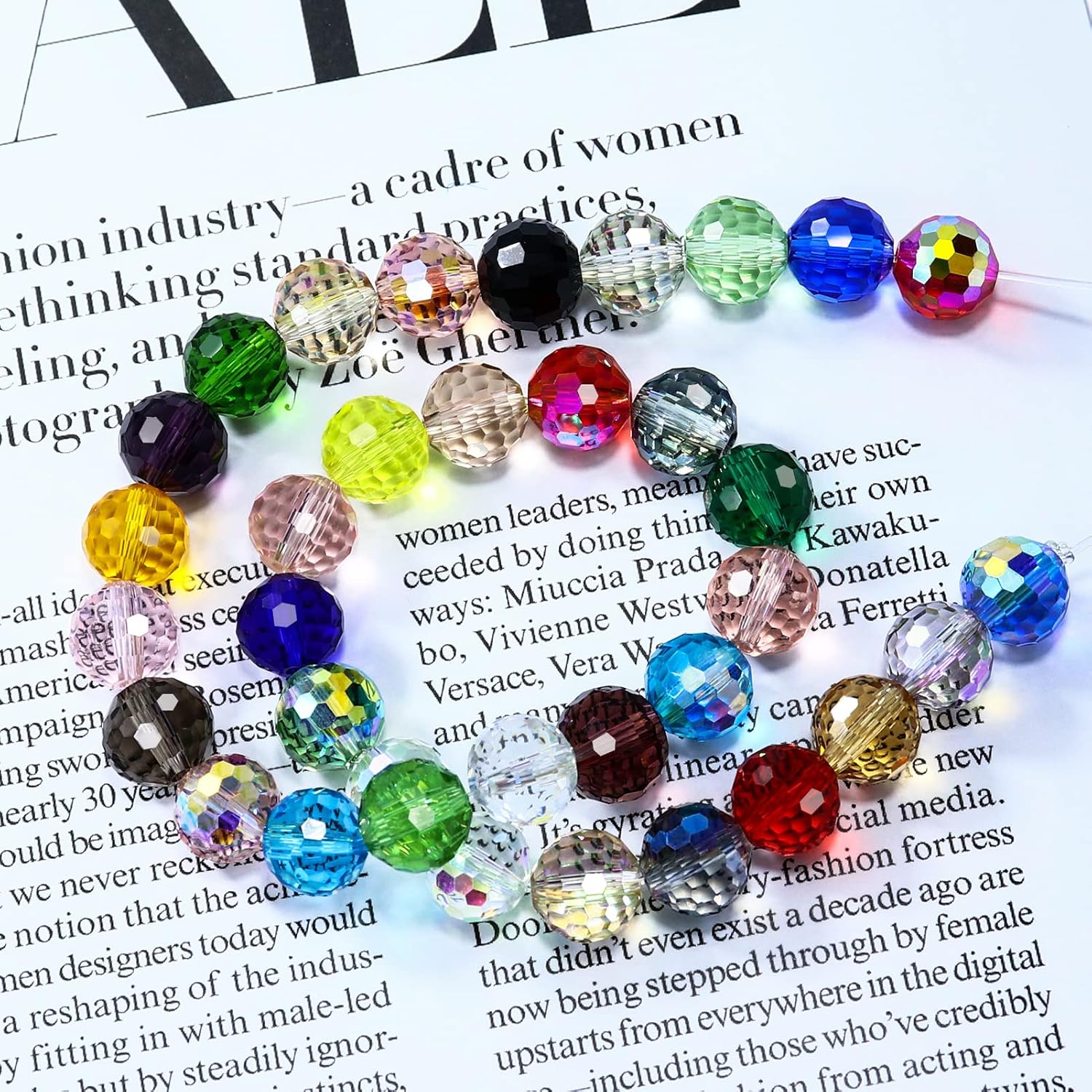 Cuentas de cristal redondas de 0.394 pulgadas para la fabricación de joyas, cuentas de cristal facetadas azul oscuro para manualidades, pulseras,