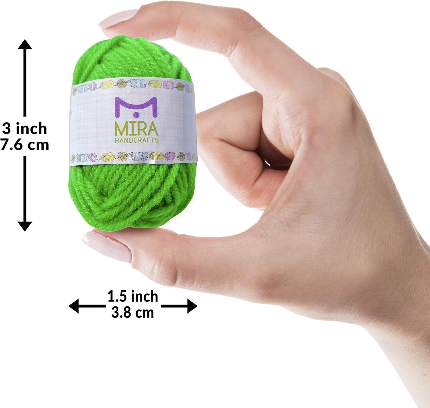 Mira HandCrafts – Hilo acrílico para ganchillo y tejer, 2 ganchillos, 2 agujas de plástico, 4 marcadores de costura, 7 libros electrónicos con
