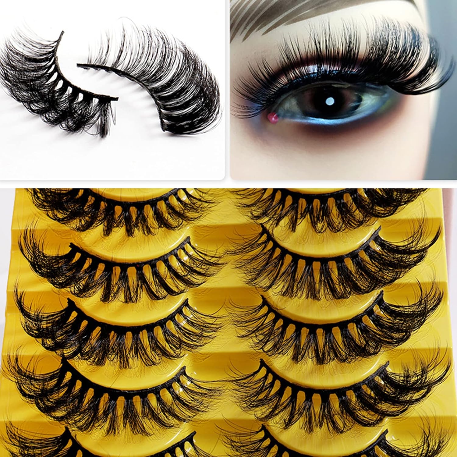 9 pares de pestañas postizas 3D naturales, suaves, gruesas, rizadas, dramáticas, largas, finas para disfrazarse, pestañas de belleza hechas a mano,