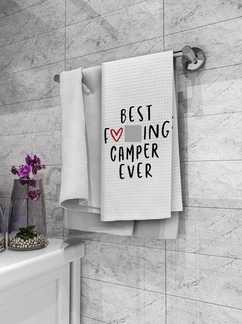 Dibor Best Camper Ever – Toallas de cocina, paños de cocina, paños de cocina, divertidos paños de secado absorbentes decorativos para camping,