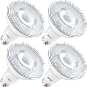 Sunco Lighting PAR30 Bombillas LED, luz de inundación para exteriores e interiores de 75 W, equivalente a 11 W, regulable, 4000 K, blanco frío, 850 Sunco Lighting PAR30 Bombillas LED, luz de inundación para exteriores e interiores de 75 W, equivalente a 11 W, regulable, 4000 K, blanco frío, 850