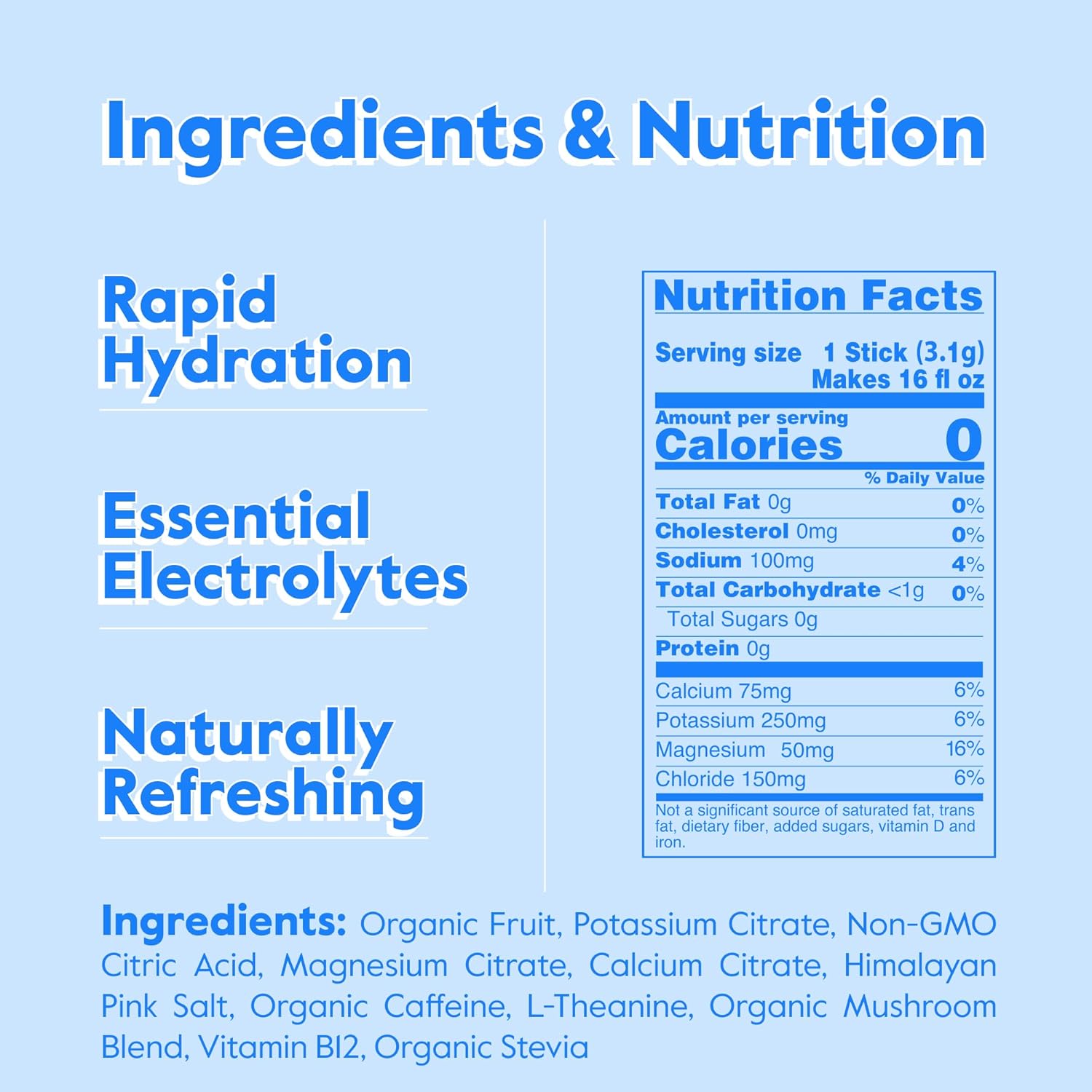 Nectar Energy Booster – Cafeína orgánica, B12 y electrolitos – Sin azúcar y cero calorías – Café saludable, bebida energética y soda alternativa –