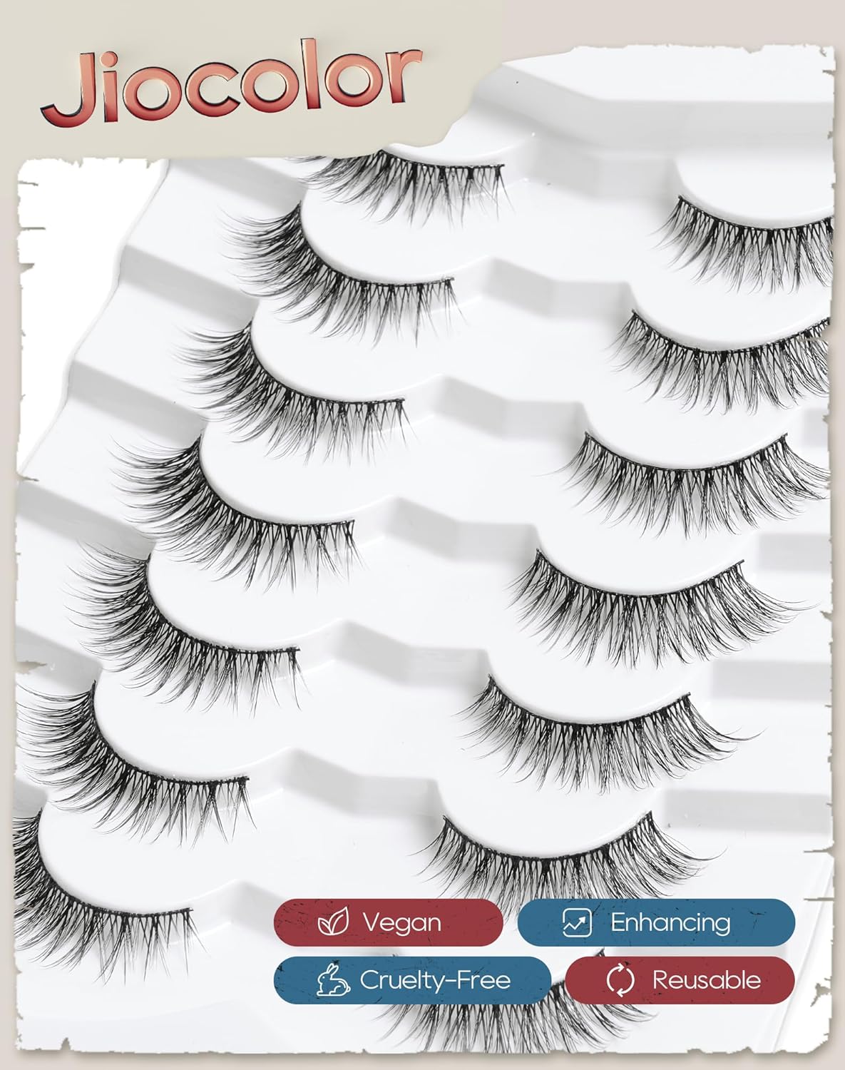 Pestañas postizas con aspecto de ojo de gato, pestañas cortas naturales, pestañas postizas 3D, pestañas postizas Foxy Eye de 0.47 pulgadas, pestañas