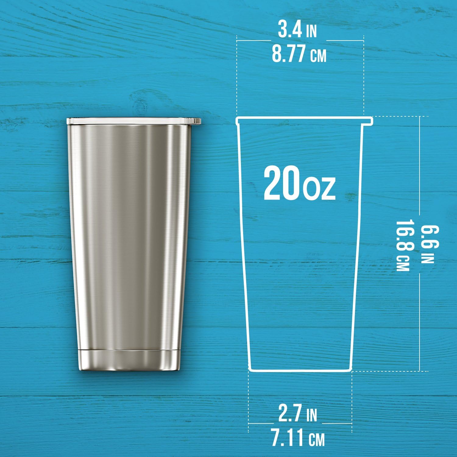 BluePeak Juego de vasos aislados de acero inoxidable al vacío de doble pared, paquete de 2, incluye 2 tapas para sorber, 2 tapas deslizantes a