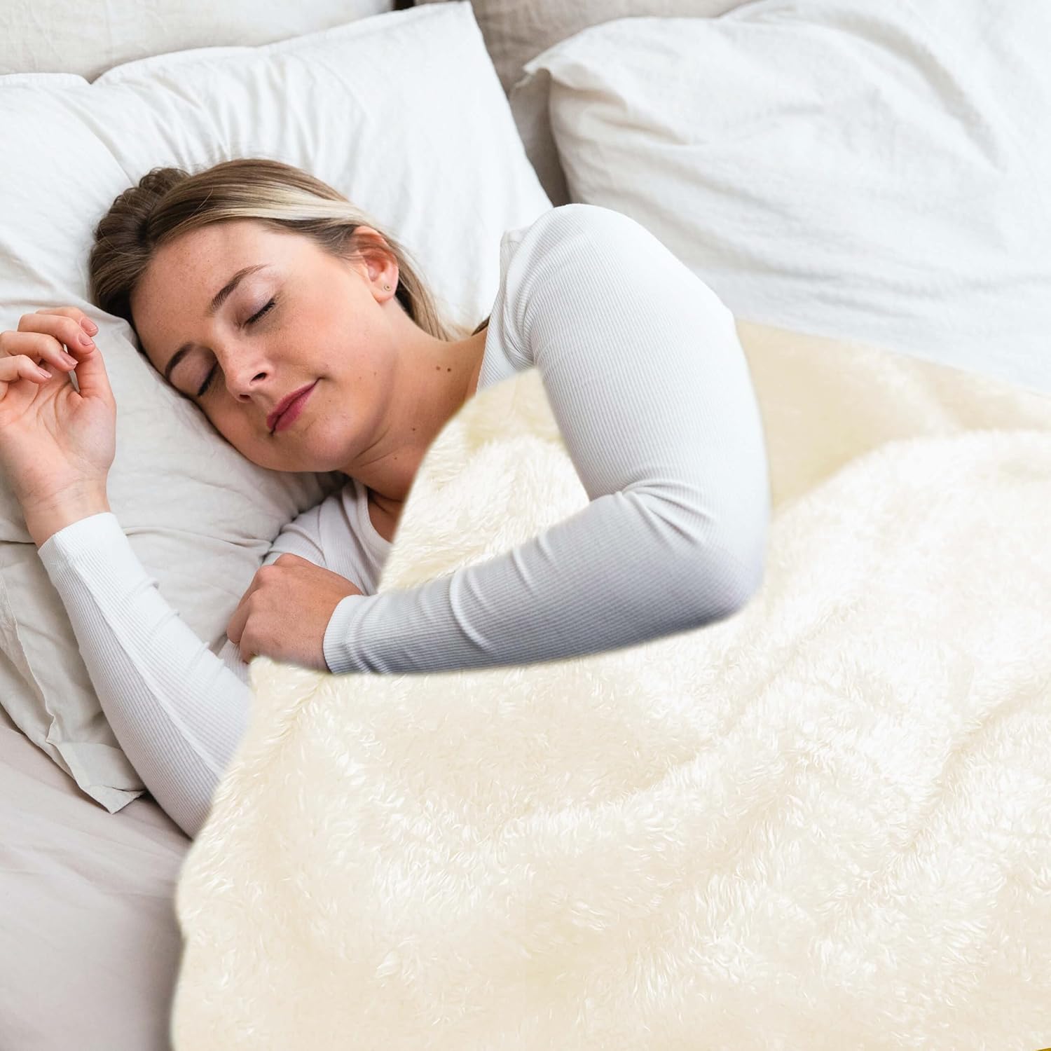 VASANI Manta de forro polar, manta de felpa súper suave para sofá cama, manta ligera y acogedora, beige, 60 x 80 pulgadas