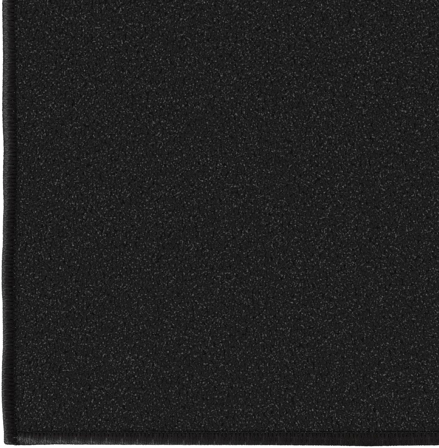 Sweethome Collection – Tapete de goma con respaldo de goma, 2 pies 3 pulgadas x 3 pies, color negro