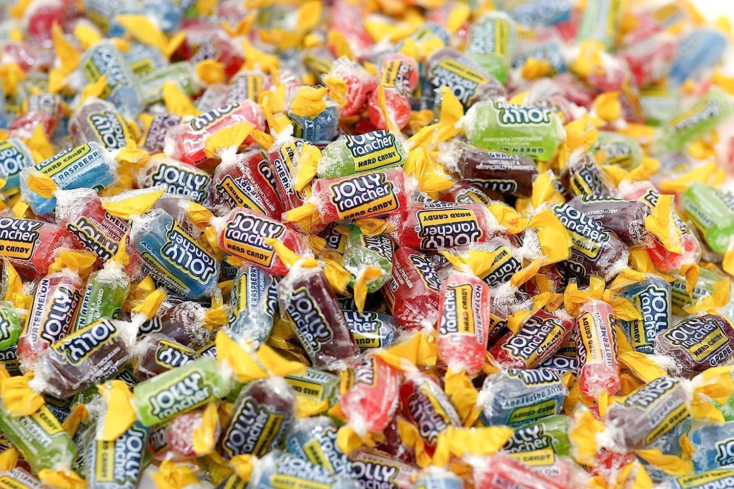 Jolly Rancher – Caramelos duros a granel, 2.5 libras, variedad surtida, dulces duros envueltos individualmente para celebrar, cumpleaños, Halloween,