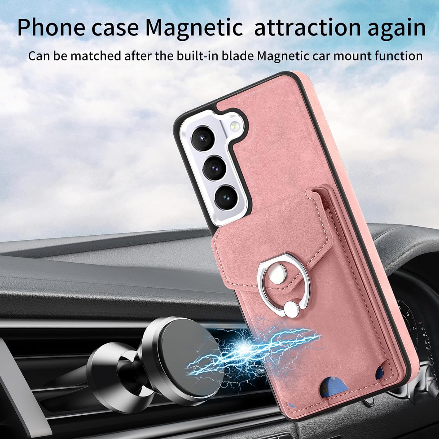 Asuwish Funda tipo cartera compatible con Samsung Galaxy S22 5G y protector de pantalla de vidrio templado, soporte para tarjetas, soporte