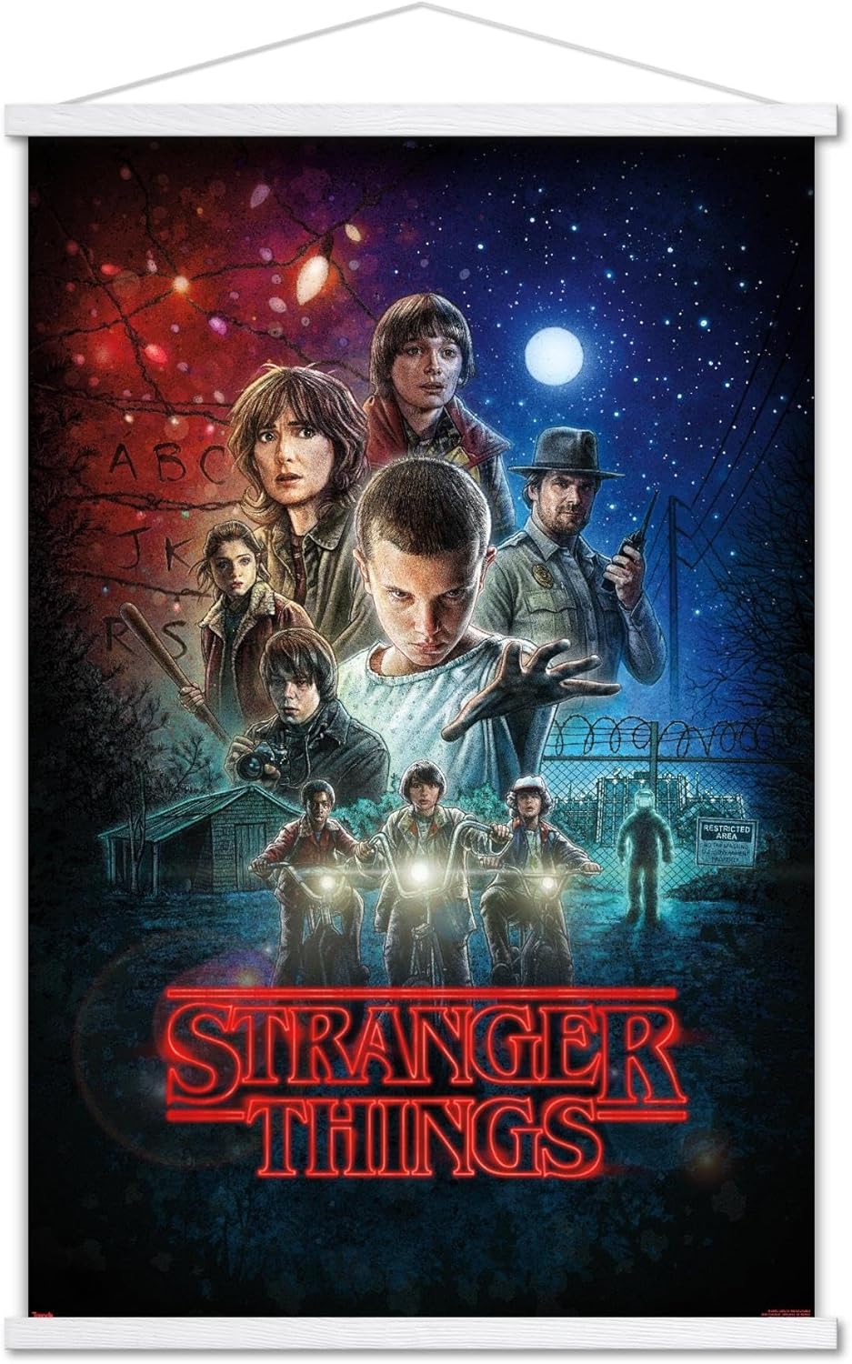 Trends International Netflix Stranger Things-One Sheet Wall Poster, 22.375 x 34 pulgadas, paquete estampado y colgador blanco