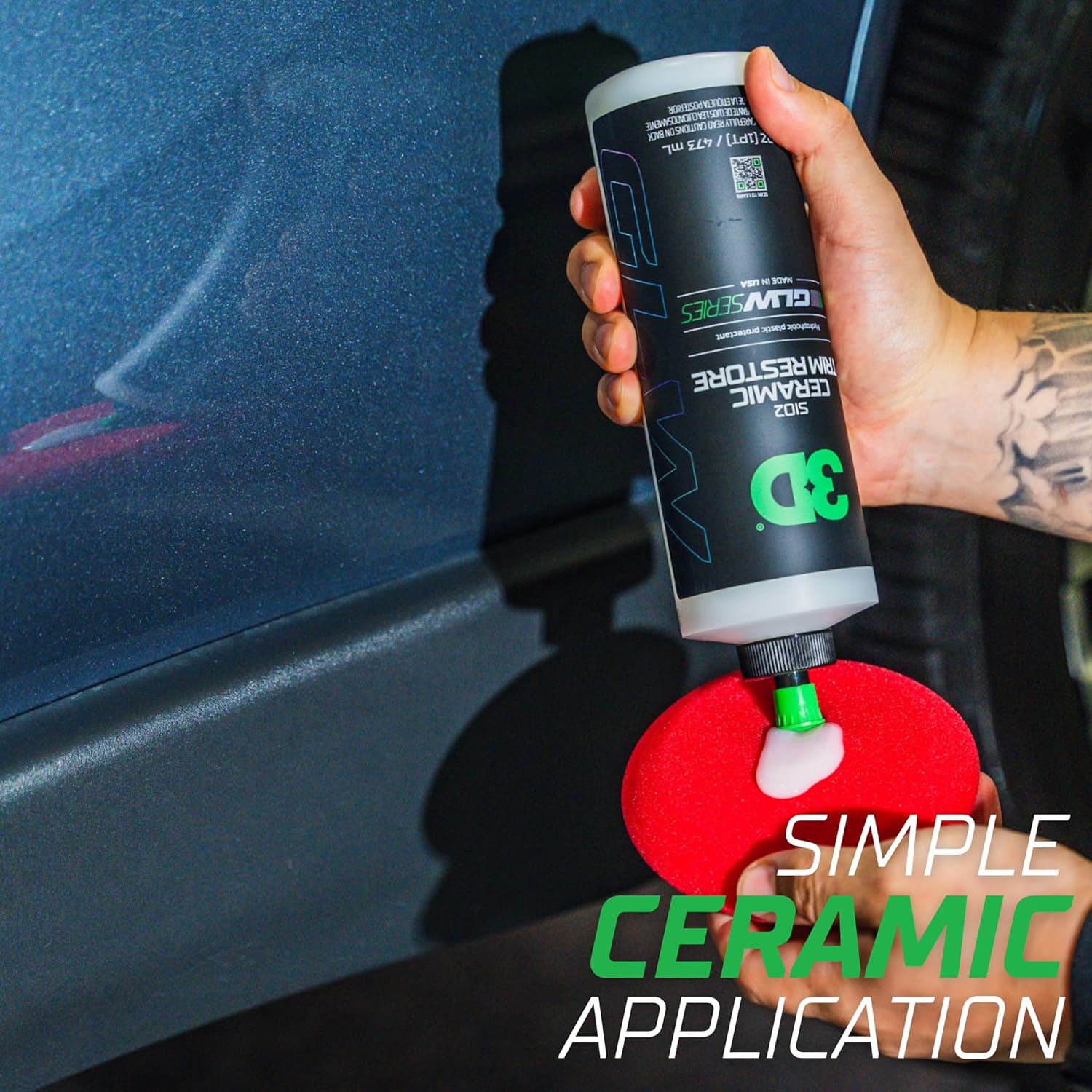 3D Restauración de molduras de cerámica SiO2, serie GLW  Ultimate Hydrophobic Trim Reviver  Restauración, brillo y protección con infusión de SiO2