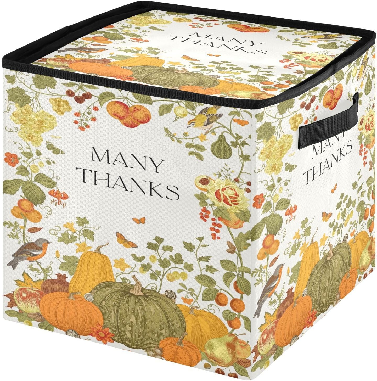 Caja de almacenamiento de adornos de Navidad de hoja de calabaza de Acción de Gracias, 64 adornos navideños con divisores, 4 bandejas para